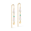 ENAMEL Copenhagen Øreringe, Sofia Earrings Light pink, khaki green, peach and pearl