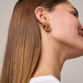 Køb ENAMEL guld hoops her