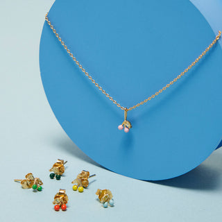 Enamel cherry kirsebær smykker