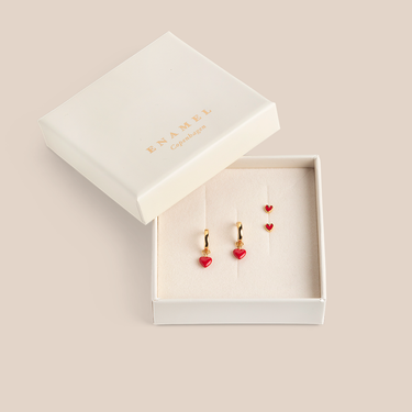 Amore Red Earrings Gavesæt