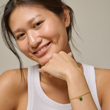 ENAMEL Copenhagen Armbånd, Ball Chain Bracelets 42 Petrol Green