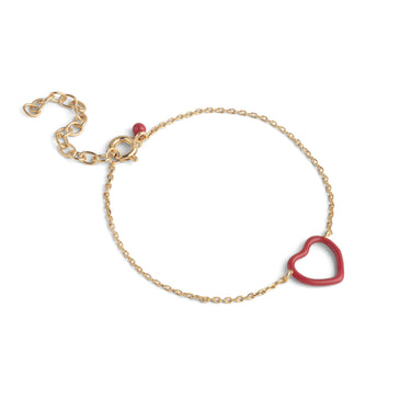 ENAMEL Copenhagen Armbånd, Organic Enamel Heart Bracelets Red