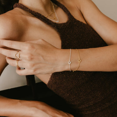 ENAMEL Copenhagen Armbånd, Organic Star Bracelets Silver Plated