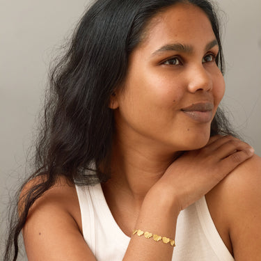 ENAMEL Copenhagen Armbånd, Wave Chunky Bracelets Gold Plated