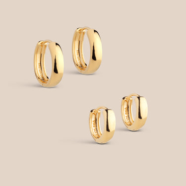 Classic Wide Hoops Gift Duo Øreringe