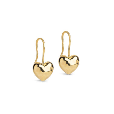 ENAMEL Copenhagen Earrings, Poma Drop Heart Earrings 925S/GP