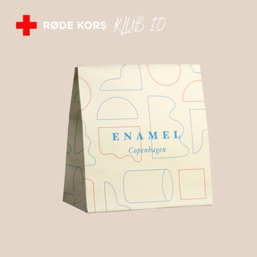 ENAMEL Copenhagen Gavepose – 5 DKK doneres til Røde Kors POS Display Red Cross
