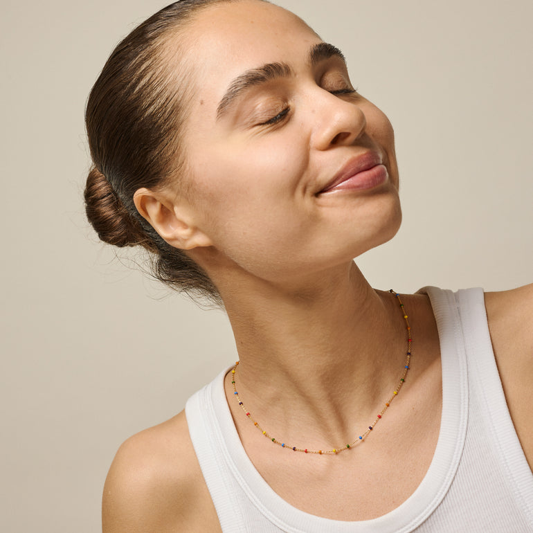 Enamel Copenhagen - Necklace, Lola Simple N150G - Citrus Sky
