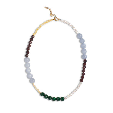 ENAMEL Copenhagen  Halskæde, Marli Necklaces L. Yellow, Pearl, L. Blue, Brown and D. Green
