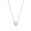 ENAMEL Copenhagen Halskæde, Organic Enamel Heart Necklaces Red