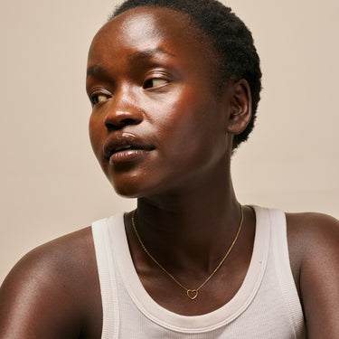 ENAMEL Copenhagen Halskæde, Organic Heart Necklaces 925S/GP/M