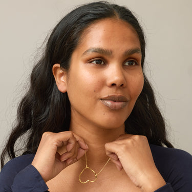 ENAMEL Copenhagen Halskæde, Organic Heart Chunky Necklaces Gold Plated