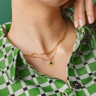 ENAMEL Copenhagen Halskæde, Soleil Necklaces 42 Petrol Green