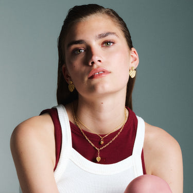 ENAMEL Copenhagen Halskæde, Wave Heart Necklaces Gold Plated