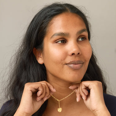 ENAMEL Copenhagen Halskæde, Wave Heart Necklaces Gold Plated