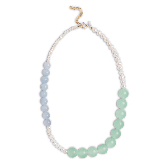 ENAMEL Copenhagen Halskæde, Yara Necklaces Pearls, Light Blue and Light Green