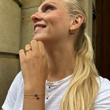 ENAMEL Copenhagen Hoops, Amore Earrings Indigo