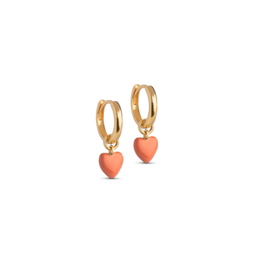 ENAMEL Copenhagen Hoops, Amore Earrings Light Coral