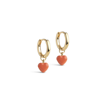 ENAMEL Copenhagen Hoops, Amore Earrings Light Coral