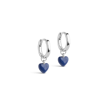ENAMEL Copenhagen Hoops, Amore Earrings Indigo