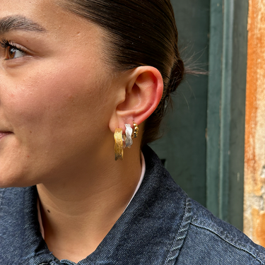 ENAMEL Copenhagen Hoops, Ane Small Earrings Silver Plated
