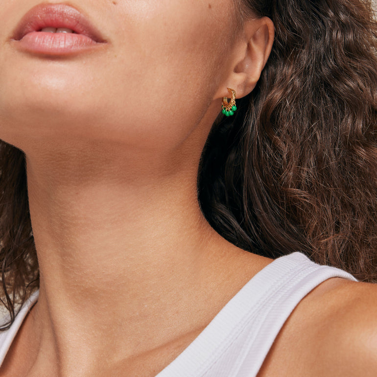 Enamel Copenhagen Paula Hoops - Grass Green