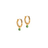 ENAMEL Copenhagen Hoops, Belle Earrings Dusty Green