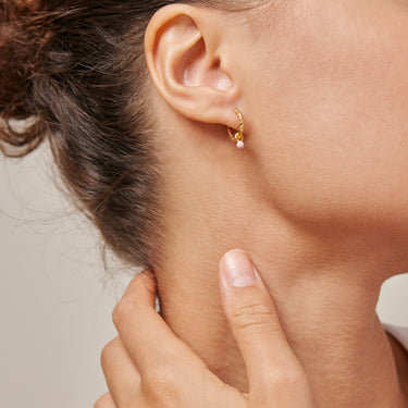 ENAMEL Copenhagen Hoops, Belle Earrings Light pink