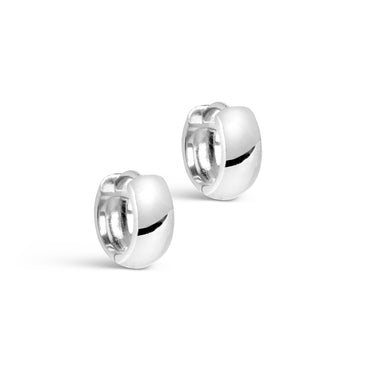 ENAMEL Copenhagen Hoops, Classic Wide Earrings Silver Plated