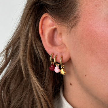ENAMEL Copenhagen Hoops, Grand Amore Earrings Bordeaux