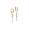 ENAMEL Copenhagen Hoops, Liva Earrings Blue Quartz