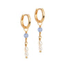 ENAMEL Copenhagen Hoops, Liva Earrings Blue Quartz