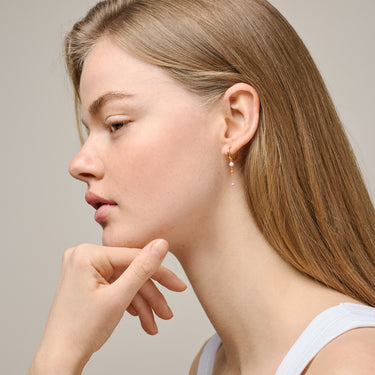 ENAMEL Copenhagen Hoops, Lola Bold Earrings Blush