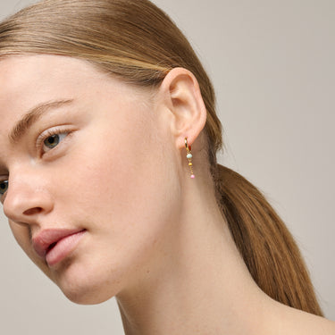 ENAMEL Copenhagen Hoops, Lola Bold Earrings Rainbow