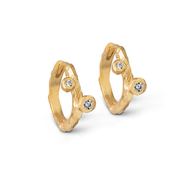 ENAMEL Copenhagen Hoops, Mini Kamma Earrings 925S/GP/M