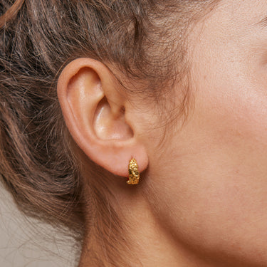 ENAMEL Copenhagen Hoops, Nela Earrings Gold Plated