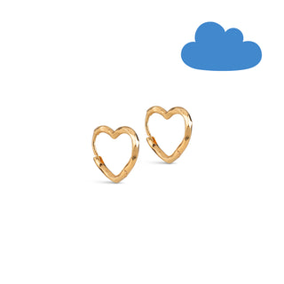 ENAMEL Copenhagen Hoops, Organic Heart Small Earrings 925S/GP/M