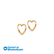 ENAMEL Copenhagen Hoops, Organic Heart Small Earrings 925S/GP/M