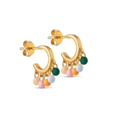 ENAMEL Copenhagen Hoops, Rainbow Earrings Dreamy