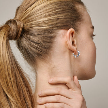 ENAMEL Copenhagen Hoops, Sunshine Leaves Earrings 925S