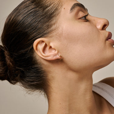 ENAMEL Copenhagen Hoops, Twistie drop Earrings 925S/GP