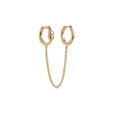 ENAMEL Copenhagen Ørering, Love Chain One Piece Earrings Gold Plated
