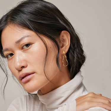 ENAMEL Copenhagen  Øreringe, Aloma Small Earrings 925S/GP/M