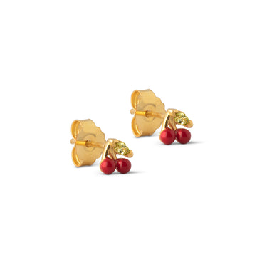 ENAMEL Copenhagen Øreringe, Cherry Earrings Red