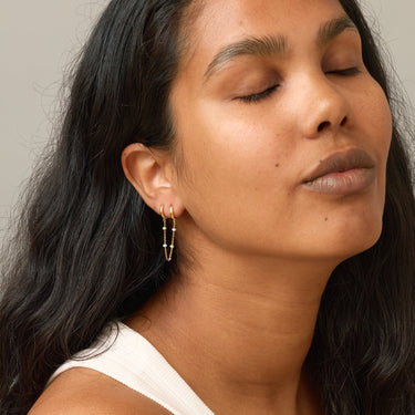 ENAMEL Copenhagen Øreringe, Lola Chain One Piece Earrings Earthtone