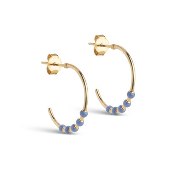 ENAMEL Copenhagen Øreringe, Lola Large Earrings Cornflower