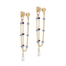 ENAMEL Copenhagen Øreringe, Lola Pearl Earrings Blue Wine