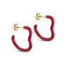 ENAMEL Copenhagen Øreringe, Organic Enamel Heart Earrings Red
