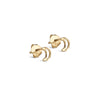 ENAMEL Copenhagen Ørestikker, Organic Moon Earrings Gold Plated