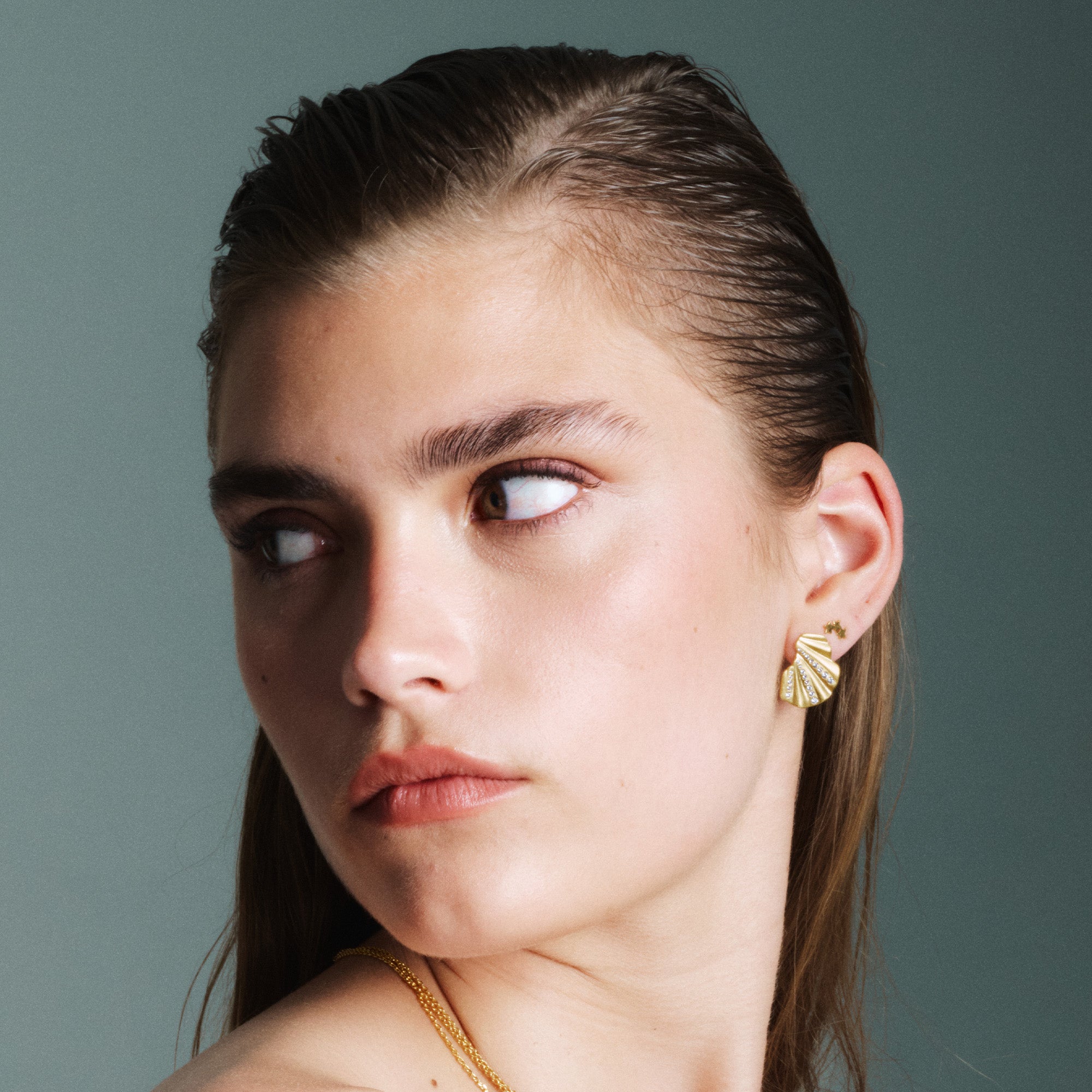 ENAMEL Copenhagen Øreringe, Organic Star Earrings Gold Plated